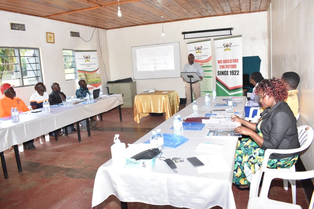 The Project Principal Investigator, Prof. JYT Mugisha addresses participants.