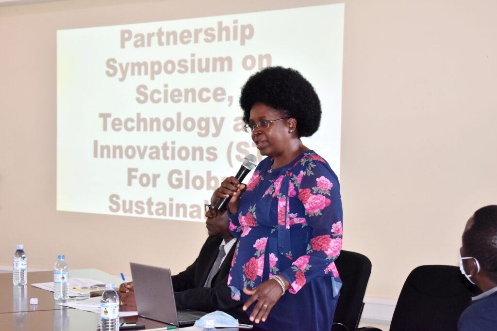 Hon. Monica Musenero Musanza addresses the symposium.