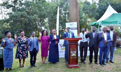 The new Mak-RIF Grants Management Committee (GMC) members take the oath on 3rd August 2022 at Makerere University.