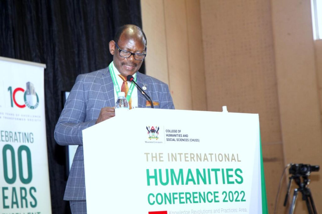 Prof. Barnabas Nawangwe addresses the International Humanities Conference 2022.