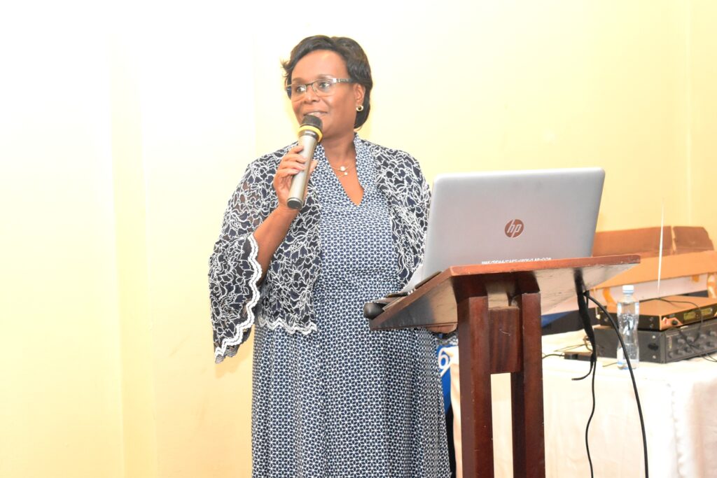 Ms. Mary Mabweijano, Senior Programme Officer at the Royal Norwegian Embassy in Kampala addresses participants.