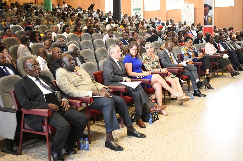 Part of the audience at the Professor Senteza Kajubi Memorial Lecture included Prof. Eriabu Lugujjo (L) and Prof. Ikoja Odong (2nd L).
