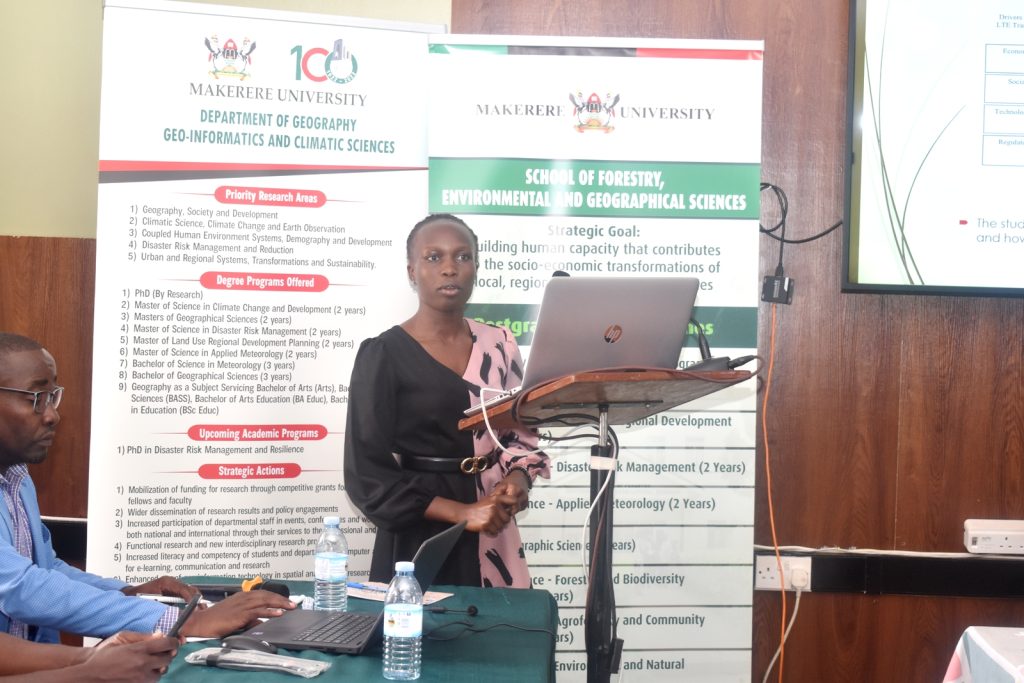 Ms. Namono Maureen is investigating the drivers of energy transition and its impact on the economy.