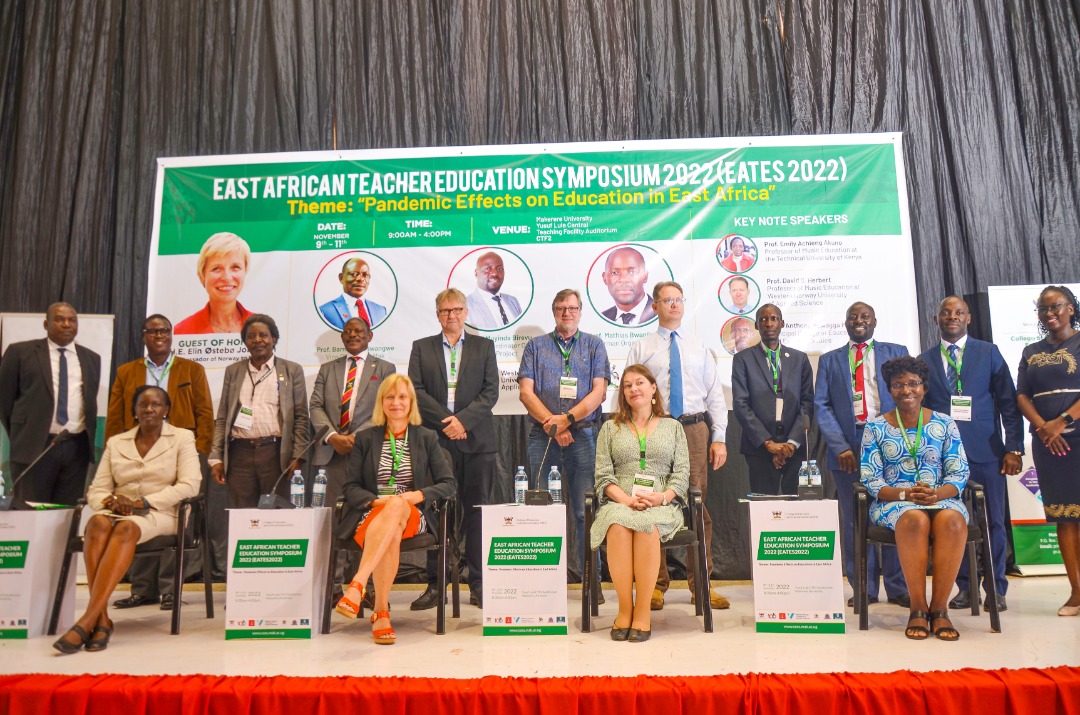 Officials from the partner institutions join the Ambassador and the VC for a photo at the EATES Symposium held 9th - 11th November 2022 at Makerere University. Kampala Uganda, East Africa.