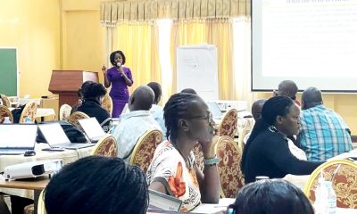 Mabel from METS takes Biostatisticians through eCBSS during the DHIS2 training. Photo: MakSPH METS.
