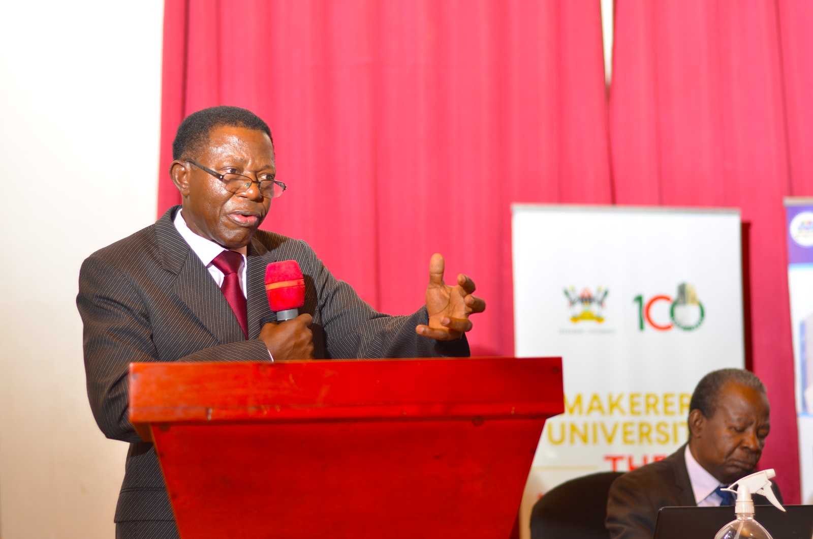 The Academic Registrar, Prof. Buyiza Mukadasi gives his remarks at the Conference on 17th November 2022, Makerere University.