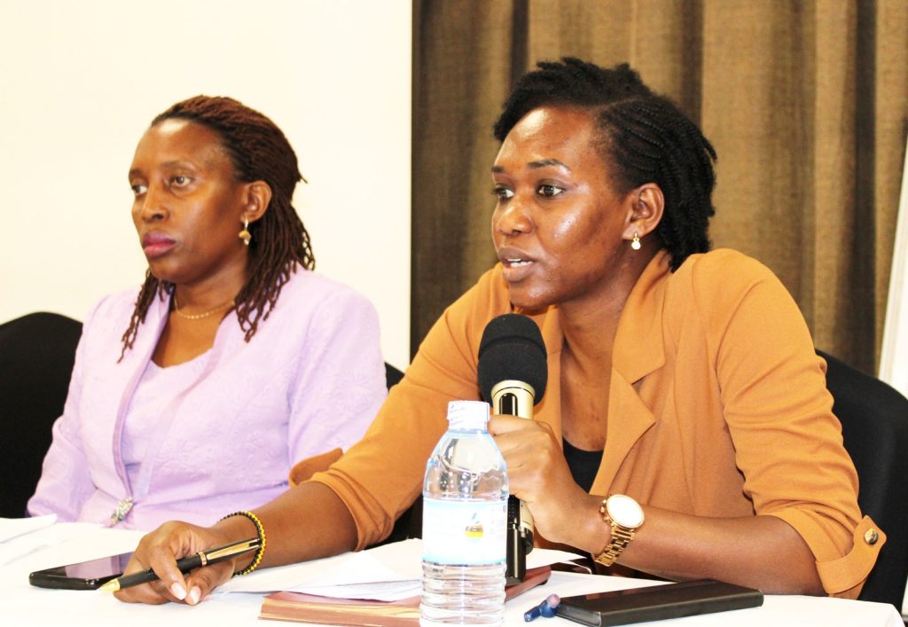 Youth MP Hon. Phiona Nyamutoro (R) contributing to the discussion.