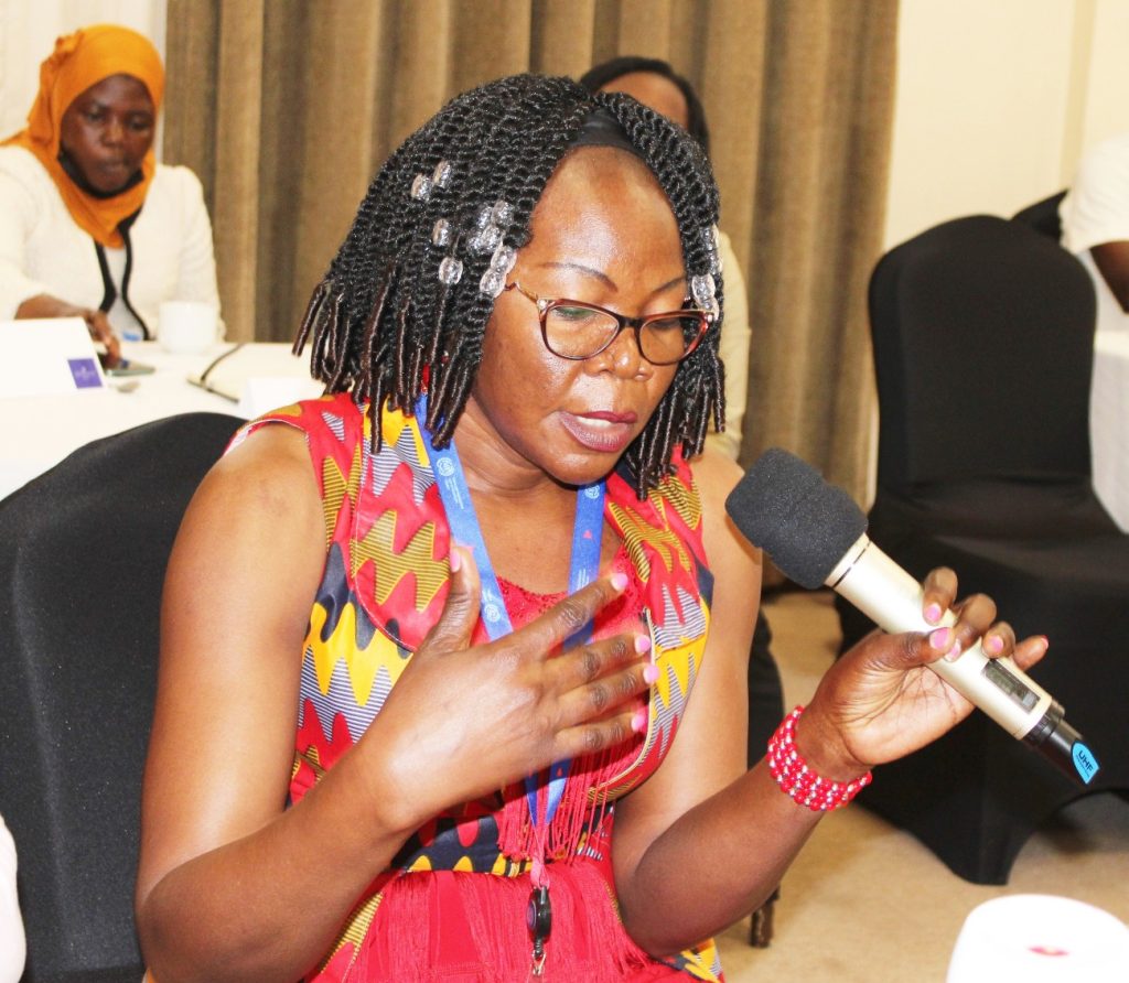 ILO representative speaking during the workshop.