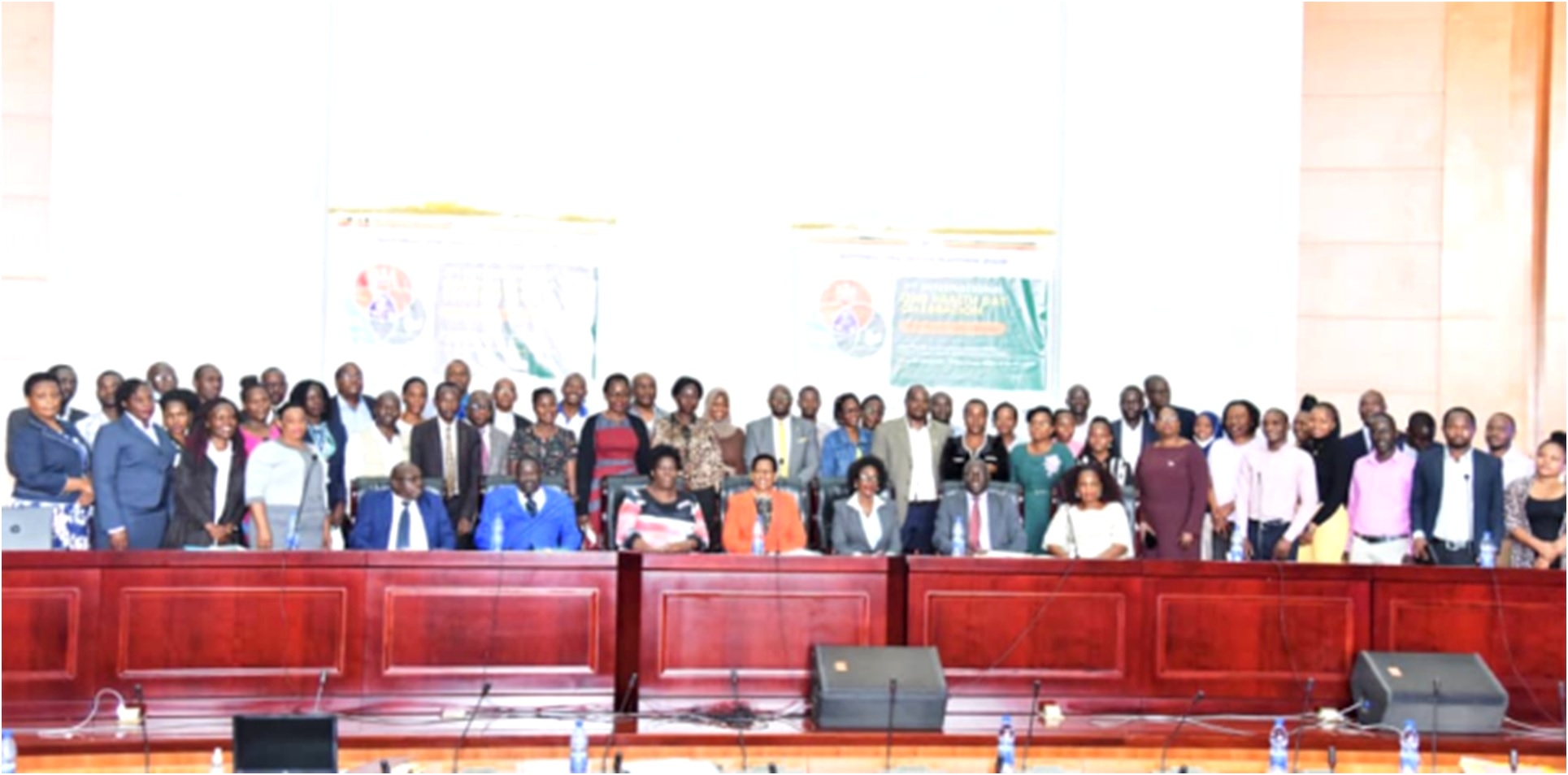 Participants pose for a group photo in the Presidential Hall, Kampala where one-health day was marked under the theme “Our Planet, Our Health” on 3rd November 2022.