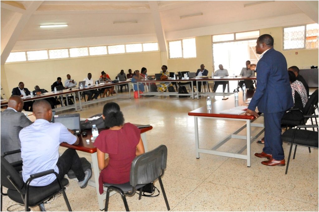 Dr. Onen (standing) addresses the stakeholders.