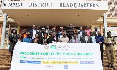 Participants posing for a group photo after the policy dialogue at the Mpigi District Headquarters on 22nd November 2022.