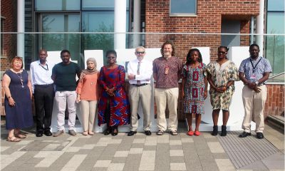 Makerere University and NTU staff pose for a photo with NTU Pro Vice Chancellor International, Professor Cillian Ryan (in white shirt) at the Connecting Globally Conference.