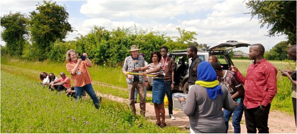 Makerere University students carrying out a GIS practical session at the NTU Brackenhurst campus.