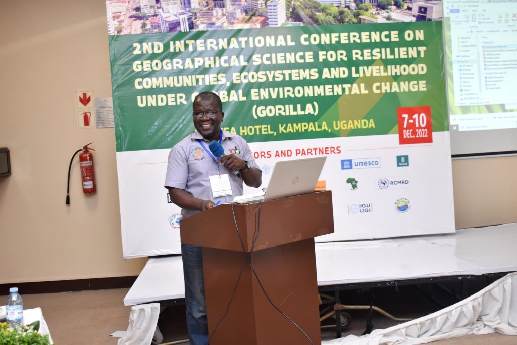Dr. Jerome Lugumira delivering closing remarks at the end of the conference.