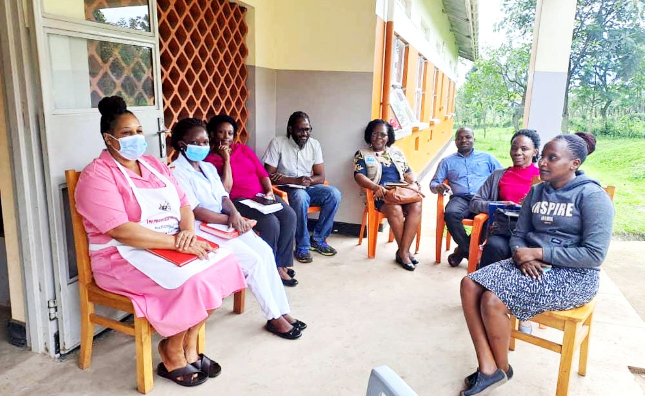 The METS team carrying out a rapid assessment of Case Based Surveillance (CBS) support to health facilities at Kataraka HCIV, Fort Portal City. Photo: METS.