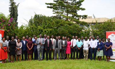 Prof. Eria Hisali (Front row black suit) with some of the facilitators and public officers attending the training conducted in Jinja by the Public Investment Management Centre of Excellence, College of Business and Management Sciences (CoBAMS), Makerere University.