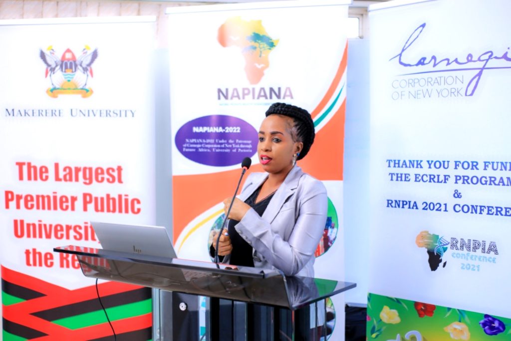 Dr. Alice Nabatanzi speaks during the establishment of the NAPIANA NETWORK which will act a platform to connect with the local communities, private sector, Government agencies and the international community.