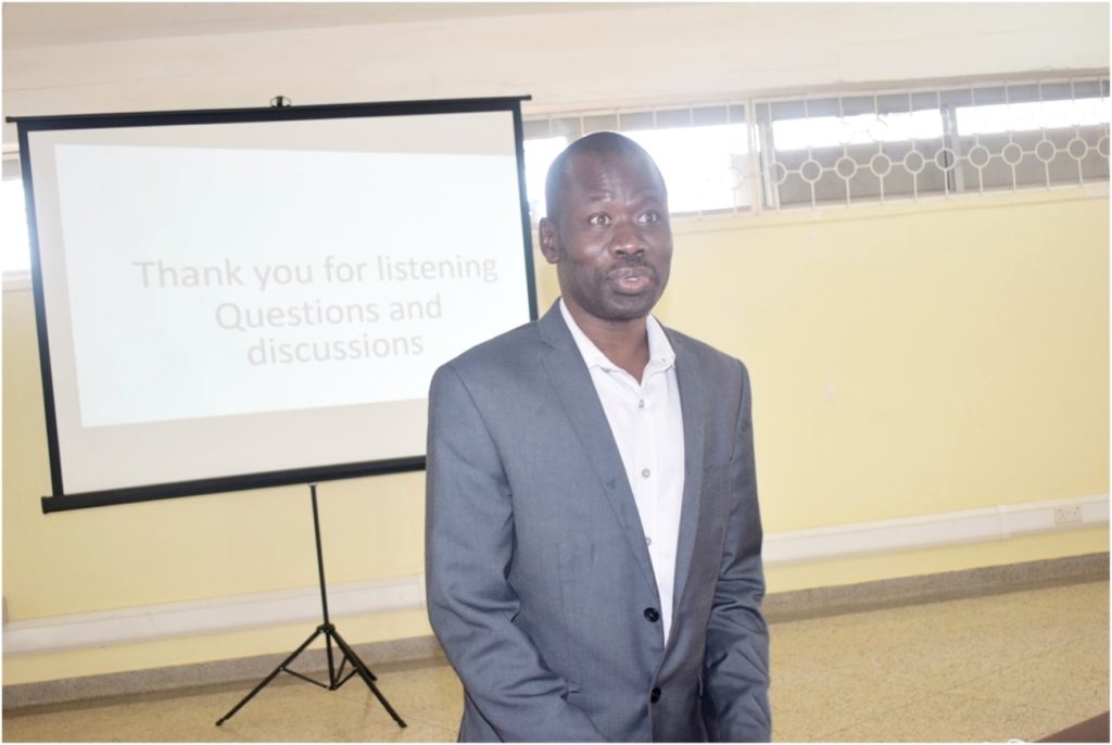 Prof. James Okwee Acai, the Deputy Principal of the College of Veterinary Medicine, Animal Resources and Bio-security (CoVAB).