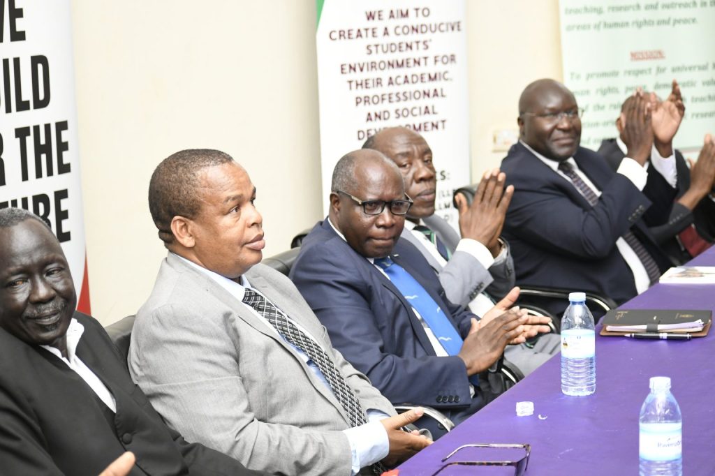 The delegation proceeded to the School Auditorium to engage students.