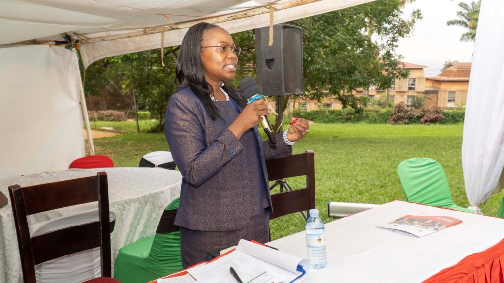 Ms. Pauline Gangla, addressing the gathering at the event.