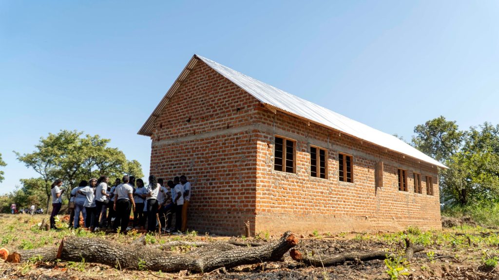 The two-classroom block constructed by Scholars of Mastercard Foundation.