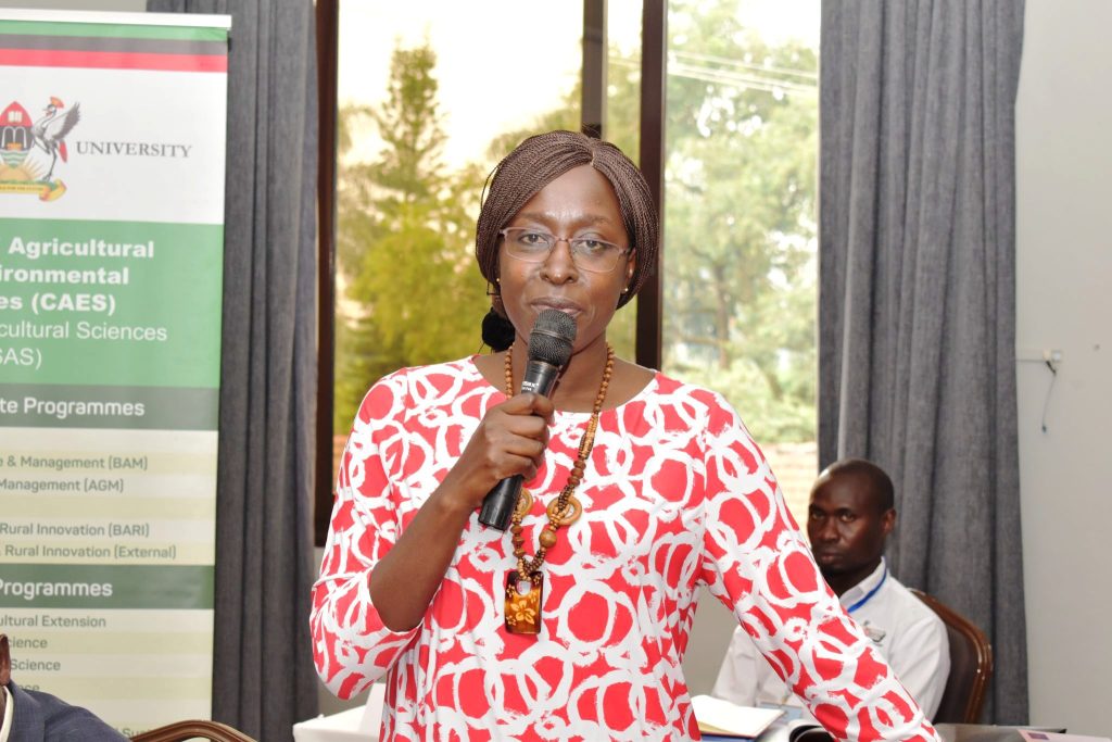 Dr. Mildred Ochwo, Head, Department of Agricultural Production, CAES.