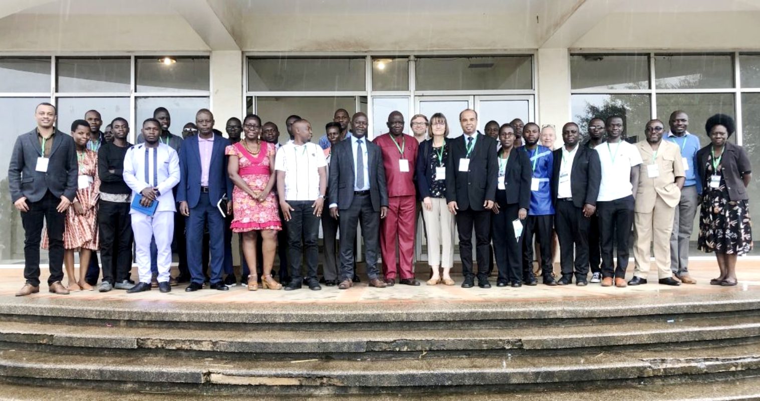 Participants pose for a group photo at the FLYGene Inception meeting held on 22nd November 2022 at Makerere School of Food Technology, Nutrition & Bio-Engineering Conference Hall, Makerere University.