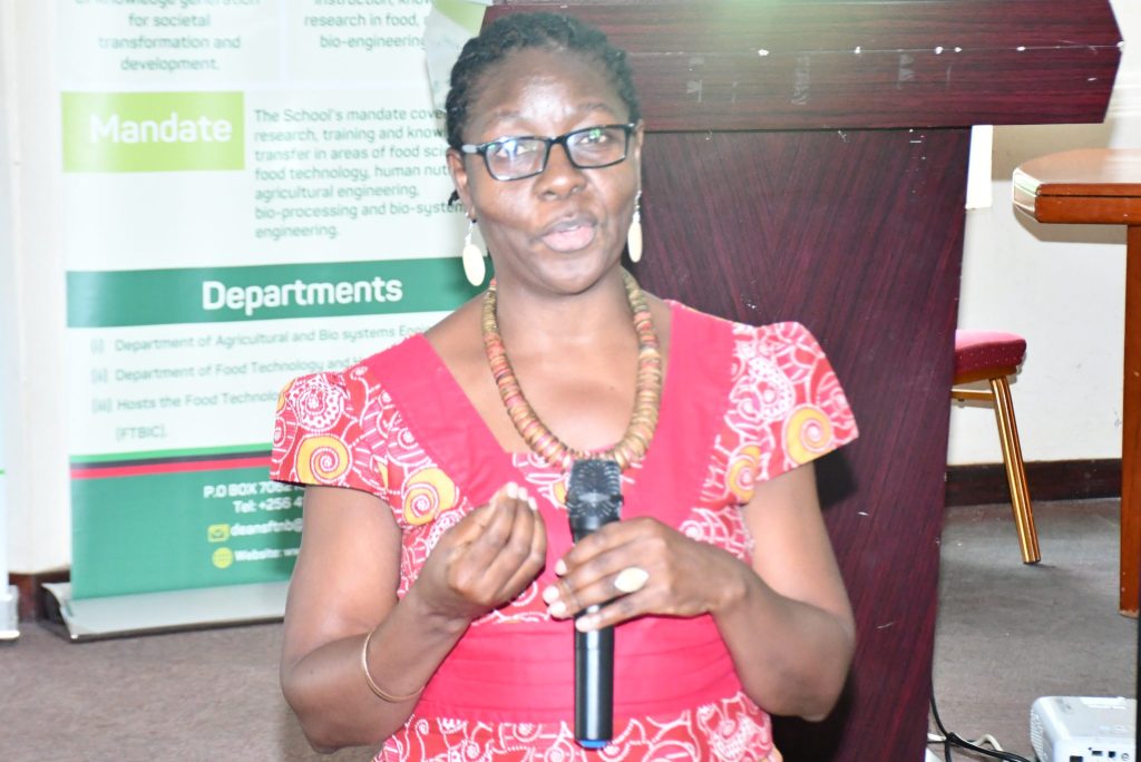 Prof. Dorothy Nakimbugwe, School of Food Technology, Nutrition and Bio-Engineering, CAES, Makerere University and Project PI.