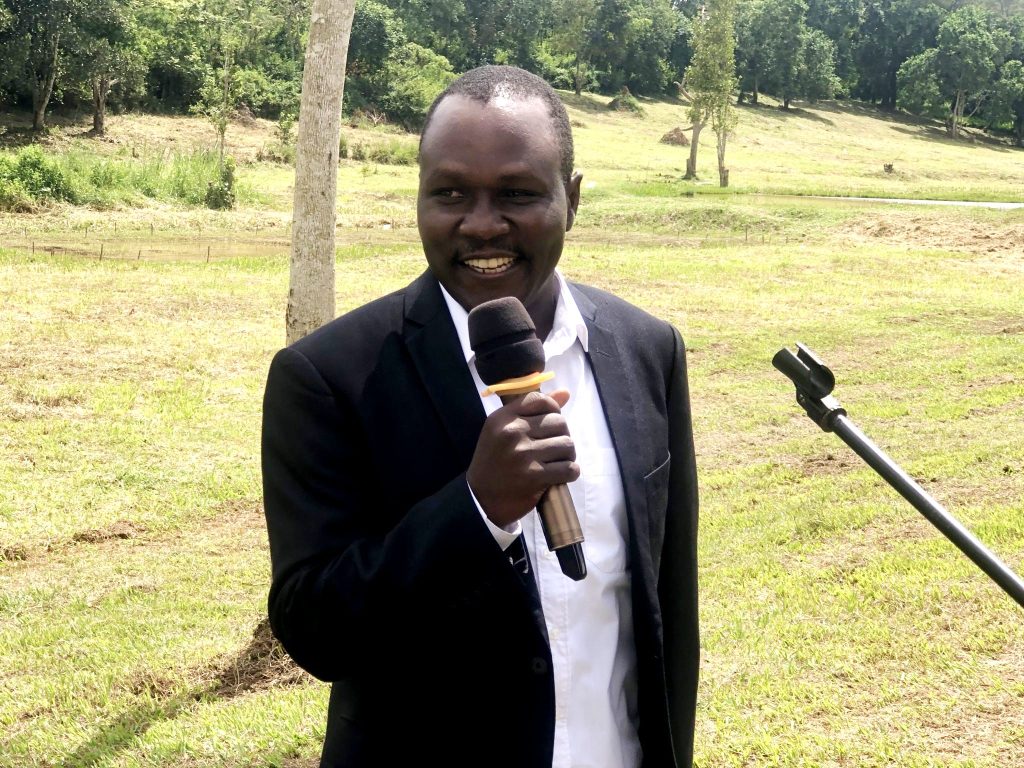 Dr. Okello Ongom, Director MUARIK, making his remarks.