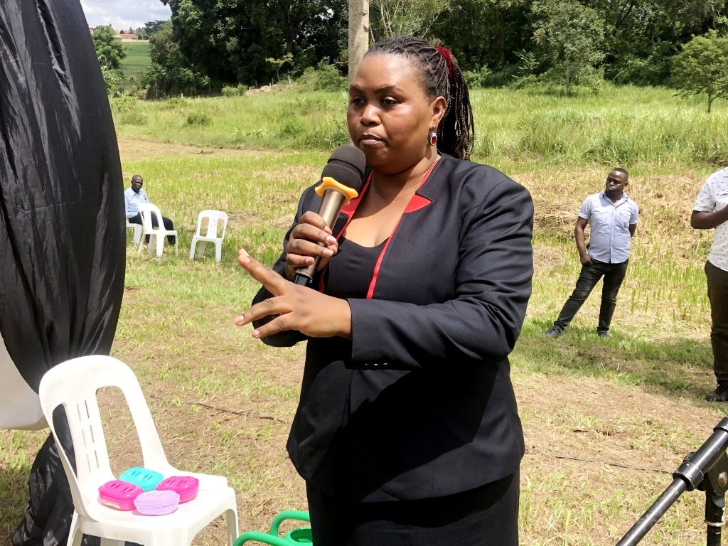Hon. Kaaya Christine Nakimwero, Woman Member of Parliament, Kiboga District, giving her remarks during the launch.