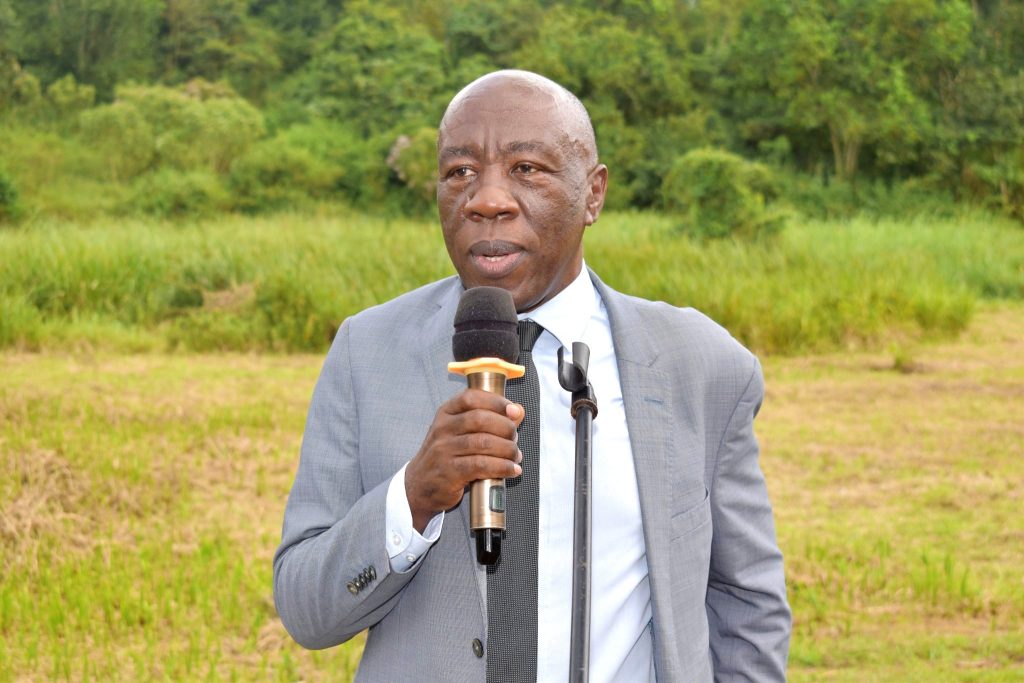 Prof. Henry Alinaitwe, Acting Deputy Vice Chancellor Finance and Administration, giving his remarks on behalf of the Vice Chancellor, Makerere University.