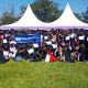 Some of the 417 graduands of the Love Binti International certificate program pose with their certificates at Freedom Square, Makerere University on 7th January 2023.