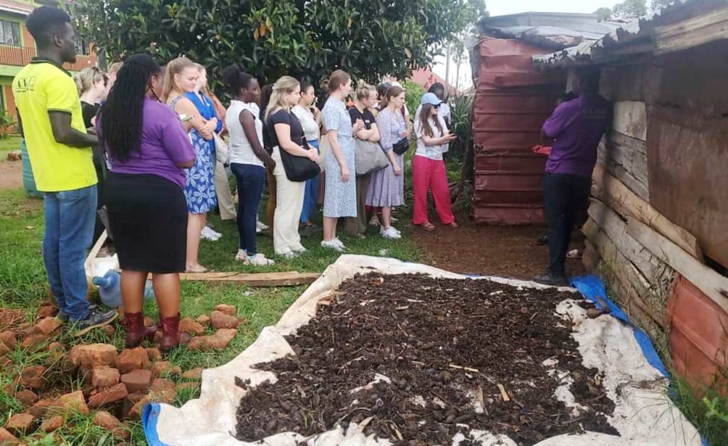 Students from CEES and the University of Agder receive a briefing during a visit to Jangu International.