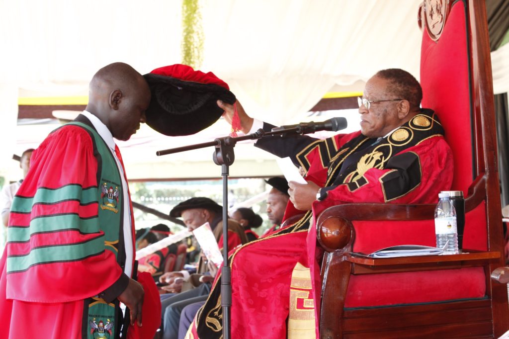 Dr Samuel Ojelel, Head, Department of Plant Sciences, Microbiology and Biotechnology was one of the PhD graduands from CoNAS.