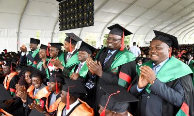 Some of the CAES Masters graduates on Day 2 of the 73rd Graduation of Makerere University held 14th February 2023.