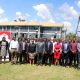 The Principal CoBAMS, Prof. Eria Hisali (6th R) with trainers and participants at the launch of the PIM CoE Cohort 2 two-week training in Investment Appraisal and Risk Analysis on 30th January 2023 in Jinja.