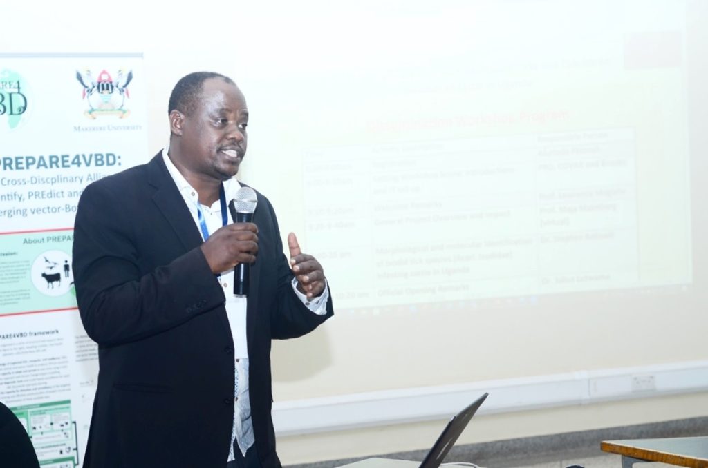 Associate Professor Lawrence Mugisha highlighting purpose of the Workshop.