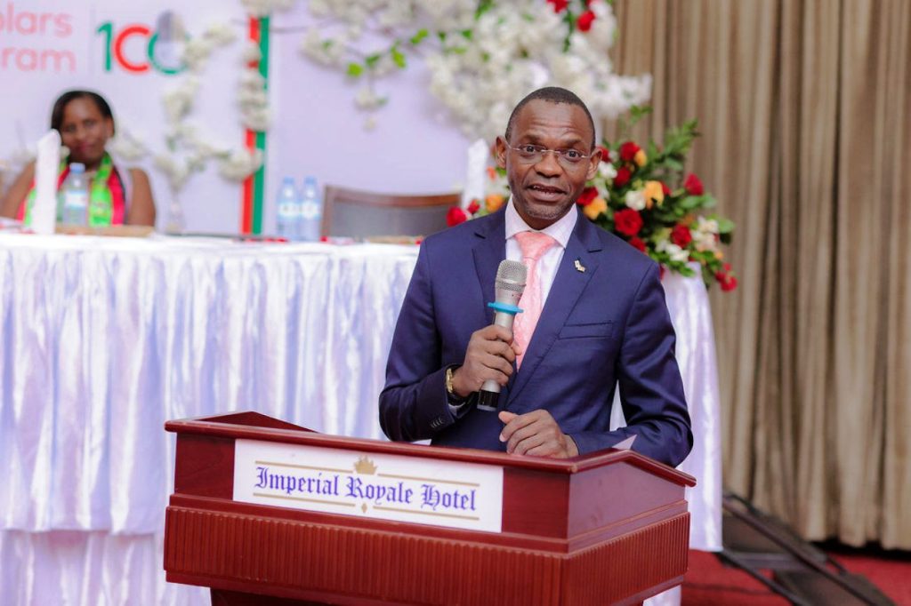 Prof. Umar Kakumba addressing the guests at the ceremony.