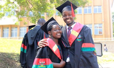 Graduands of the Mastercard Foundation Scholars Program at Makerere University pose for a photo during the 70th Graduation Ceremony in 2020.