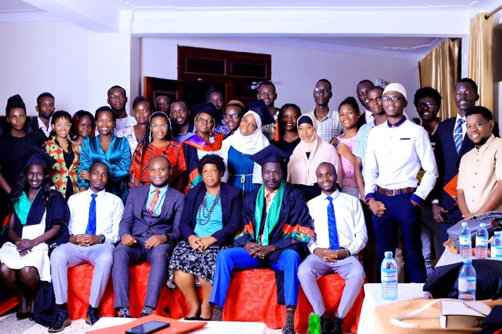 A group picture of all those present, Ms. Martha Muwanguzi, the graduates, the leaders and other guests.
