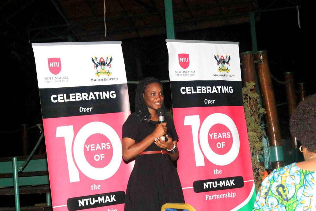 Ms. Grace Biyinzika Lubega sharing her experiences during her masters studies at NTU.