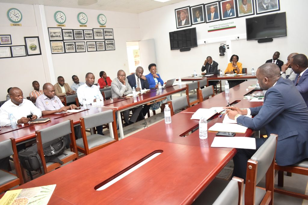 CAES leaders interacting with Council members in the School of Agricultural Sciences Conference Room on 28th February 2023.