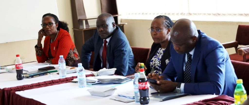 Mrs. Lorna Magara (L) with some Council Members during the meeting.