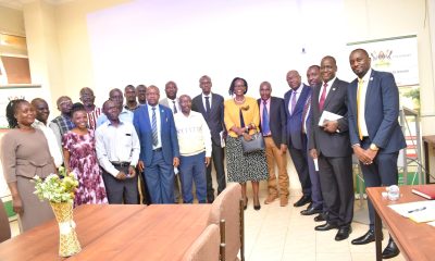 The Chairperson, Mrs. Lorna Magara (Centre) and Members of Council pose for a group photo with the Principal and Leadership of CoNAS after the meeting on 28th February 2023 in the Chemistry Boardroom, Makerere University.