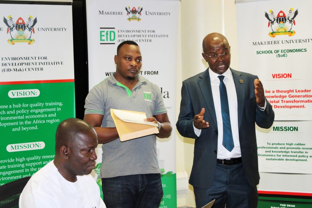 Prof. Edward Bbaale speaking to participants during the closing ceremony.