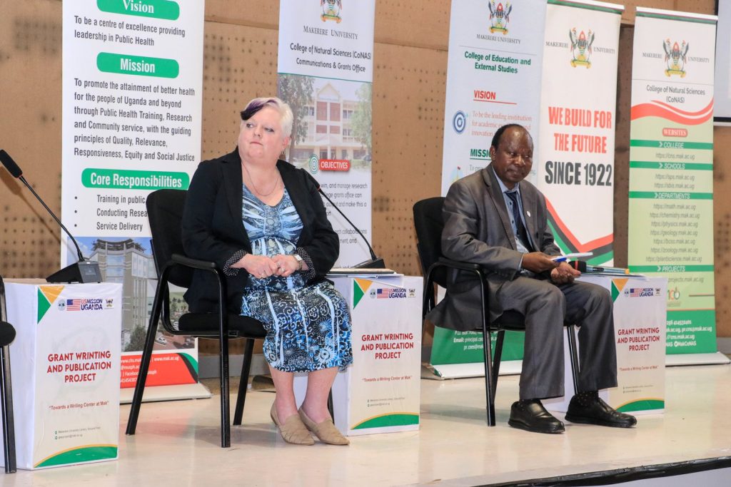 Professor Trixie G. Smith, the Director of the Writing Center and the Red Cedar Writing Project at MSU and Project Co-Principal Investigator and Professor Fredrick J. Muyodi at the launch.