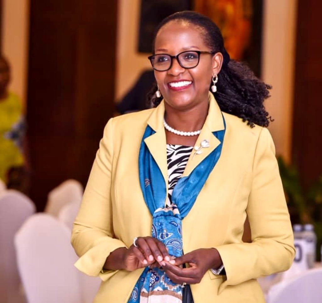 Mrs. Lorna Magara smiles as she witnesses the proceedings of the celebration. 