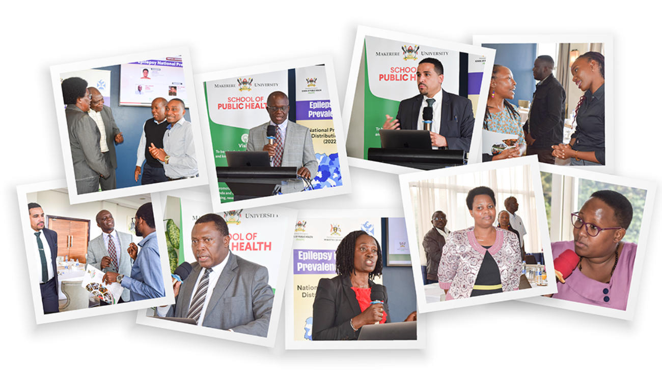 A collage of speakers and participants at the Epilepsy National Prevalence Study Dissemination and Dialogue meeting held on Wednesday, April 5, 2023 at the Golden Tulip Hotel in Kampala.