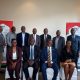 The Vice Chancellor, Prof. Barnabas Nawangwe (Seated 2nd Right) with Members of the PIM Centre of Excellence Steering Committee at their meeting on 19th April 2023.