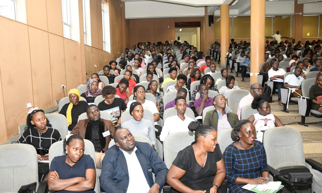 Part of the audience that attended the Public Lecture on Corporate Governance organised by the School of Business, Makerere University.